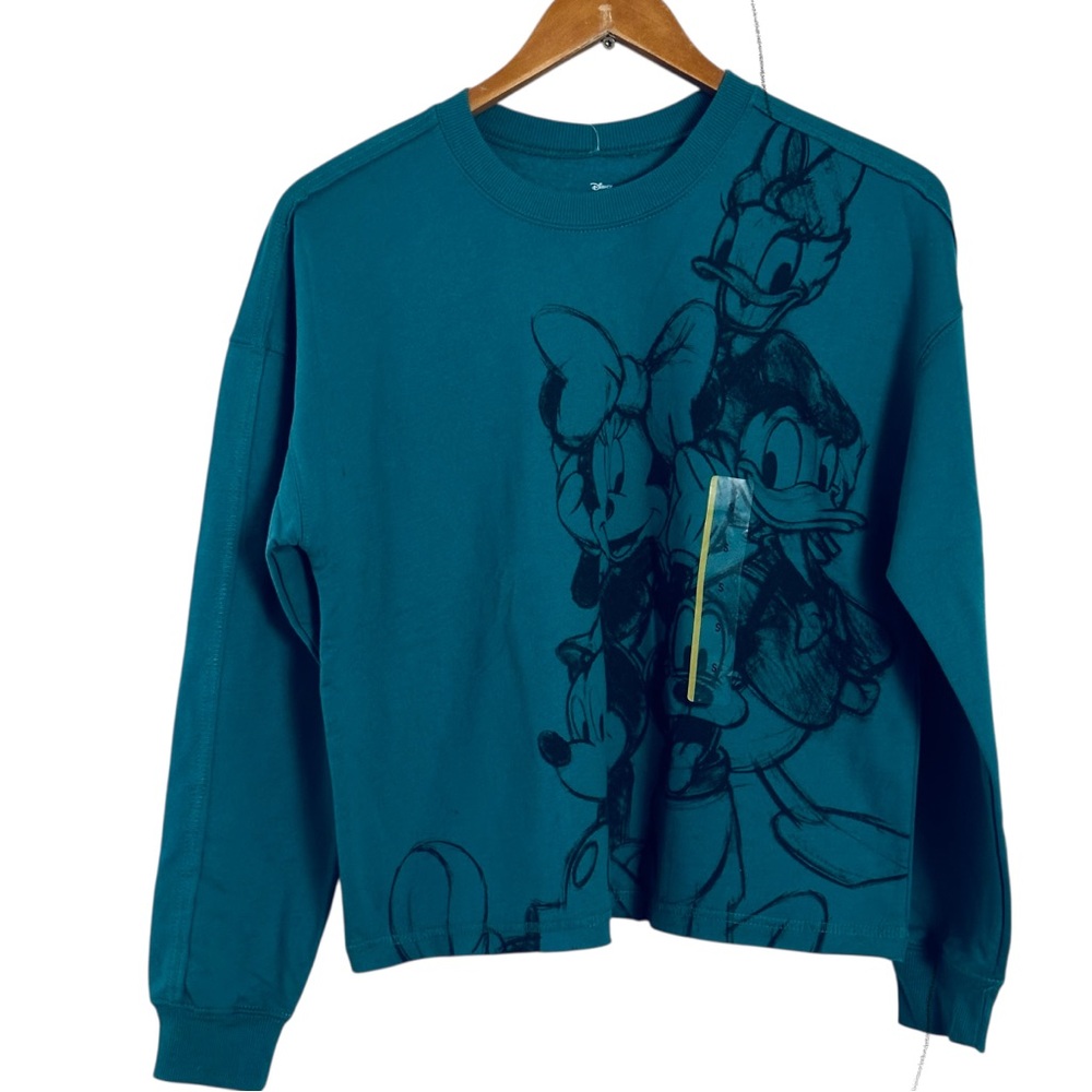 Disney Women's Long Sleeve Pullover Sweatshirt Deep Jungle Graphic Small Size